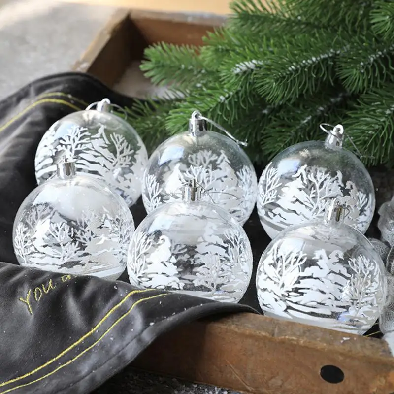 

Christmas Tree Balls Pendant Ornaments Hanging Ball Plastic Decorations Home Holiday Navidad New Year Decoration Ball Gift