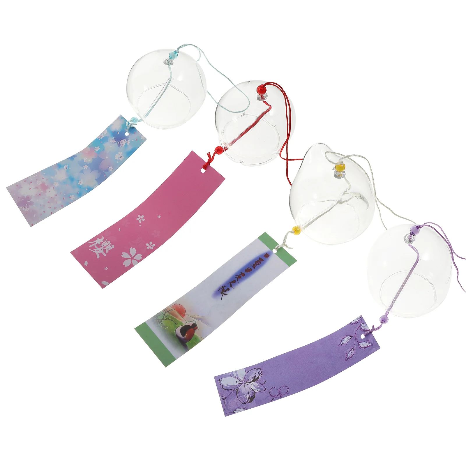 

Wind Chimes Chime Japanese Outdoor Bells Glass Bell Hanging Garden Clear Furin Traditional Decorative Cat Pendant Sympathy