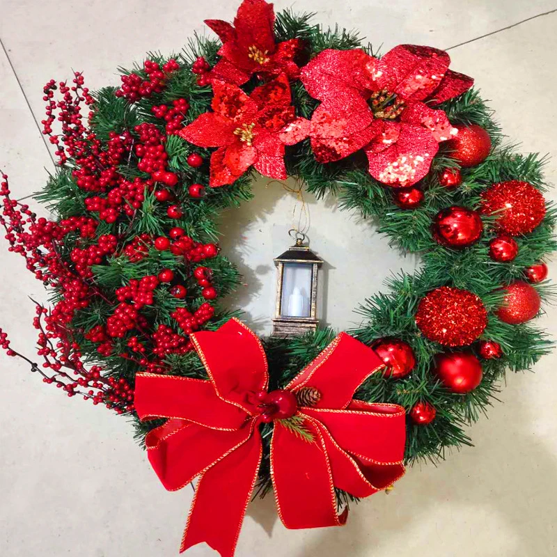

Весёлый Рождественский венок, дверная подвесная гирлянда, настенное украшение, рождественские венки, гирлянды декор из растений на новый год 2024