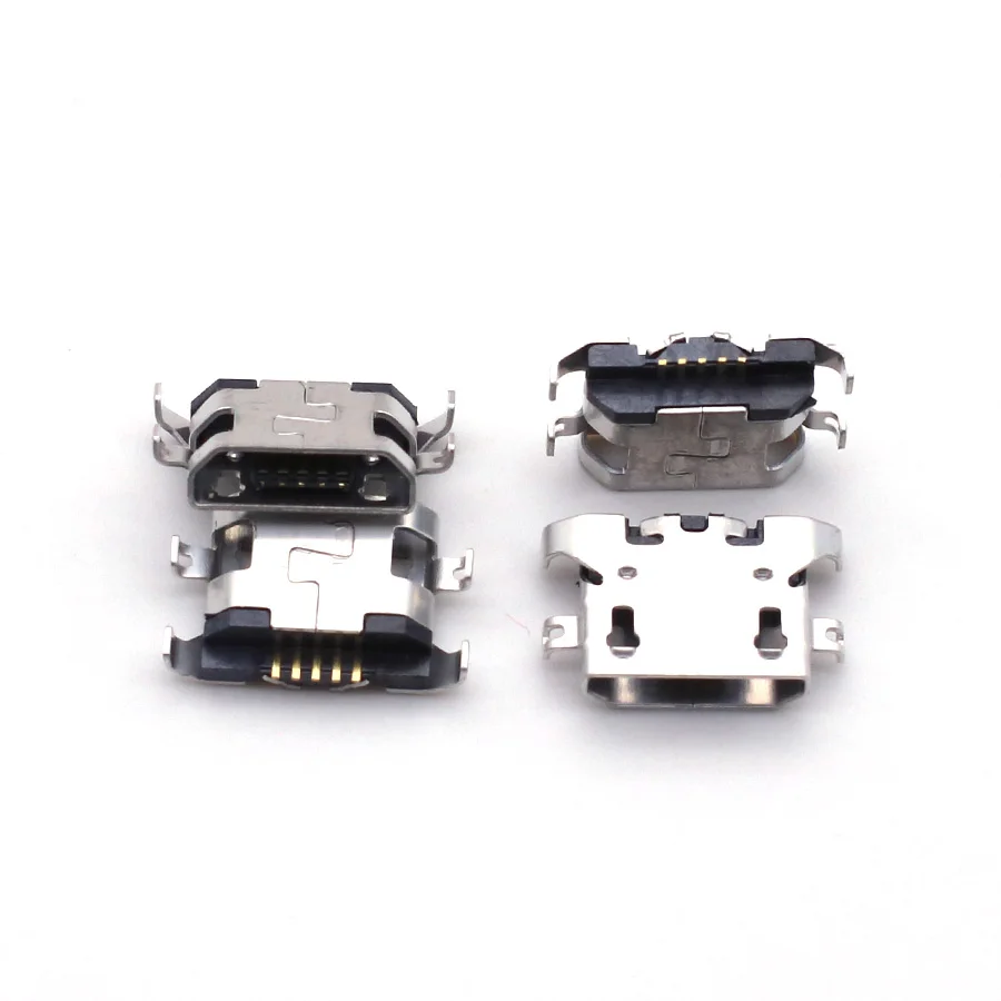 100 шт. Micro USB 5-контактный тяжелый разъем 1 27 мм для зарядного порта lenovo A850 Motorola Moto E3 G5
