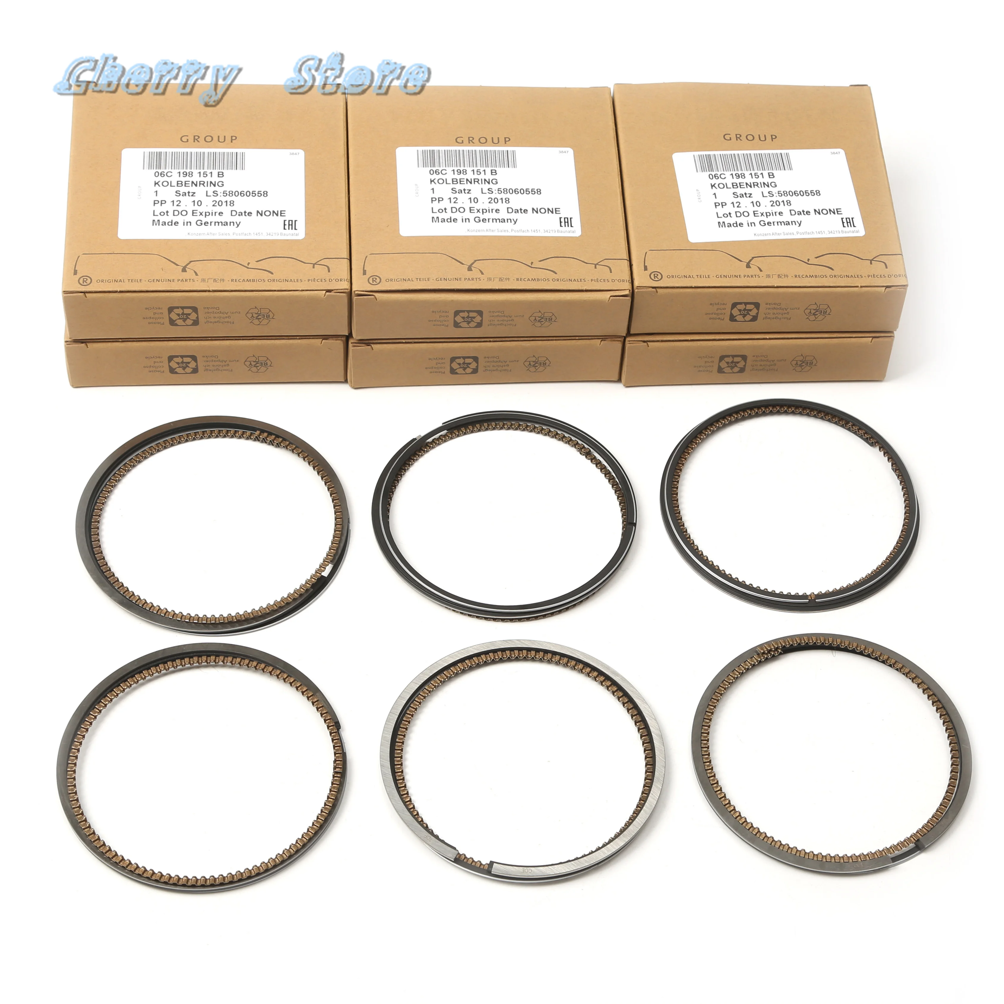

Engine Piston Rings Set For Audi A3 Sportback BLX BVZ A4 3.0 quattro Convertible BGN A6 2.0 TFSI BPJ A8 TT 06F198151A 078107321A