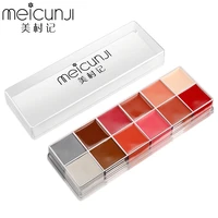 meicunji large capacity 12 color professional face body paint texture smooth drama stage makeup m800023