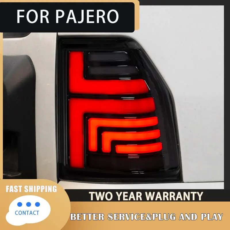 

Car LED Tail Light Taillight For Mitsubishi Pajero Montero V93 V97 Rear Running Light + Brake + Reverse + Dynamic Turn Signal