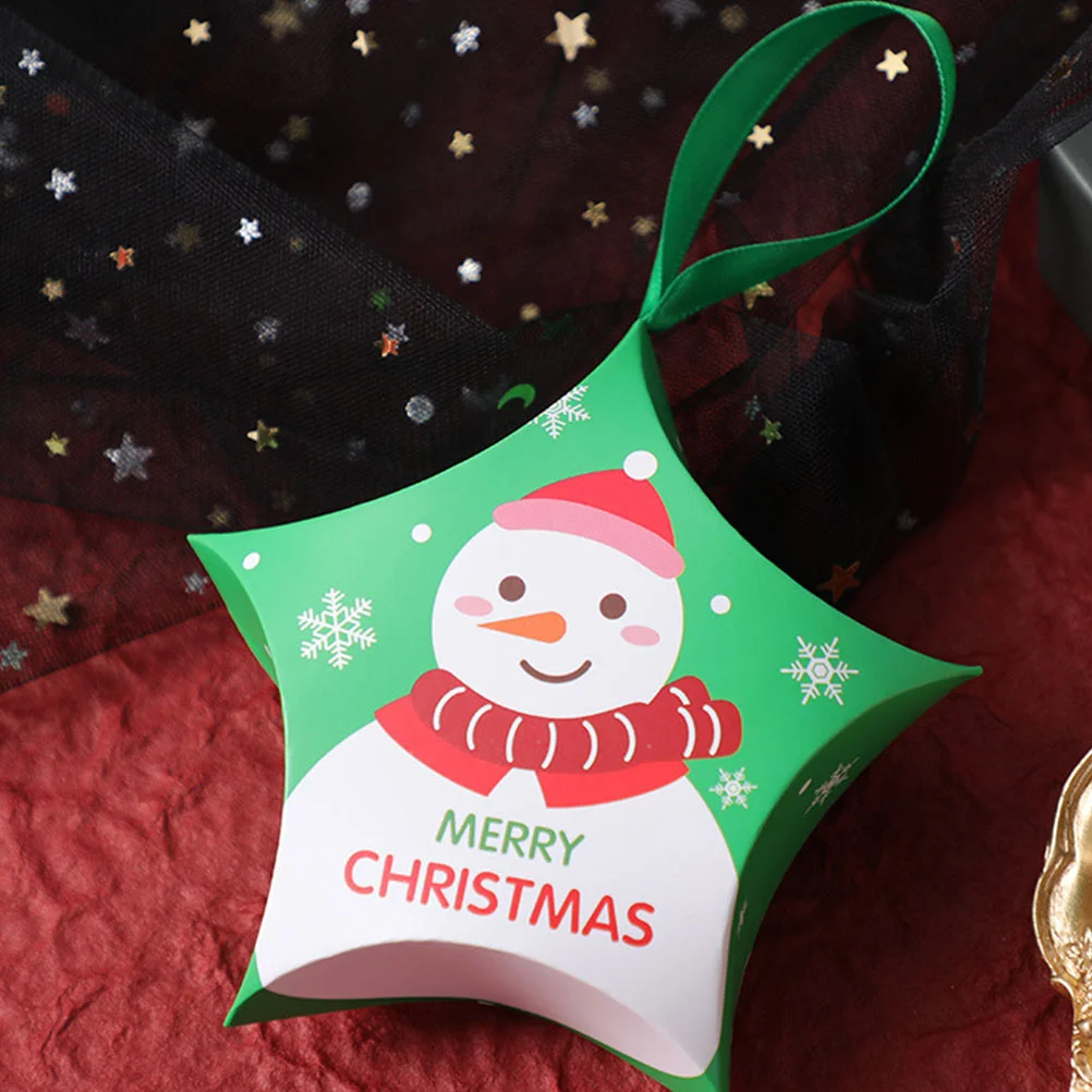 

12Pcs Christmas Snack Box Portable Christmas-themed Creative Packing Box for Present Snack Gift
