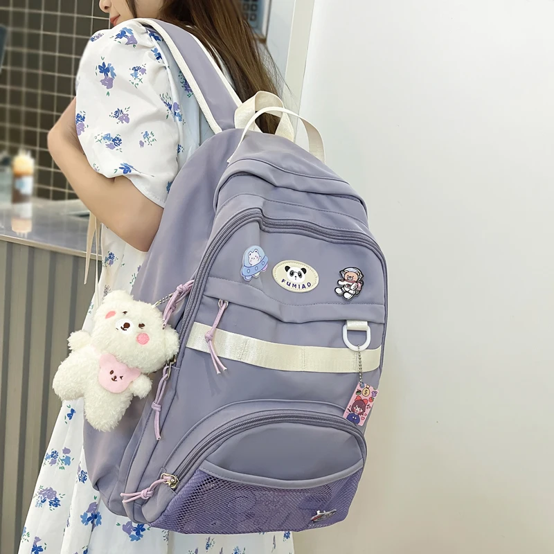 

JOYPESSIE Fashion Kawaii Girls Schoolbag Laptop Rucksack Waterproof Nylon Women Travel Mochila Teenagers Backpack Cute Bookbag