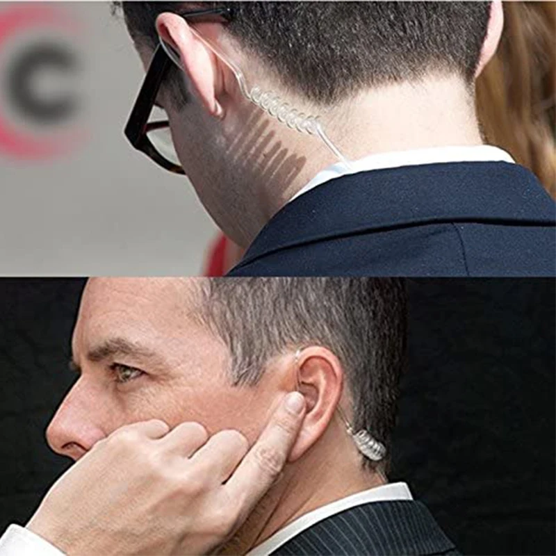 2 Pin Earpiece Headset for Motorola CP200,GP300,CLS1110,CLS1410 Walkie Talkies/Two Way Radio with Transparent Acoustic Tube