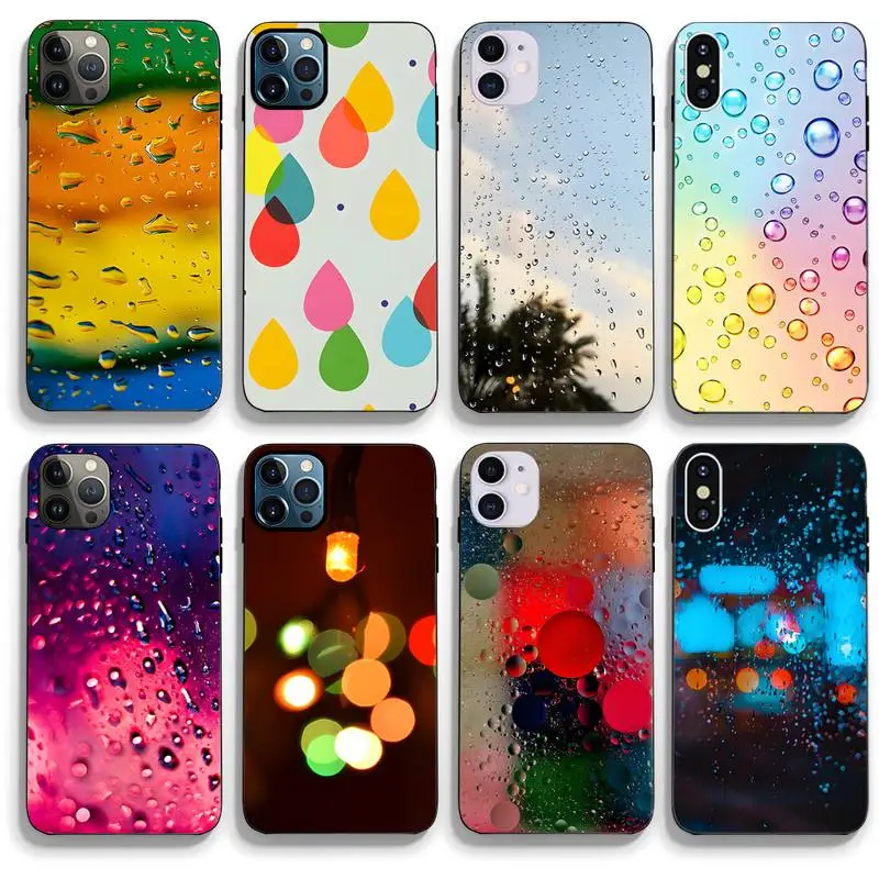 Цветной чехол Raindrops для телефона IPhone 13 12 11 Pro Max Mini Xs X Xr 7 8 6 6s Plus Se 2020 |