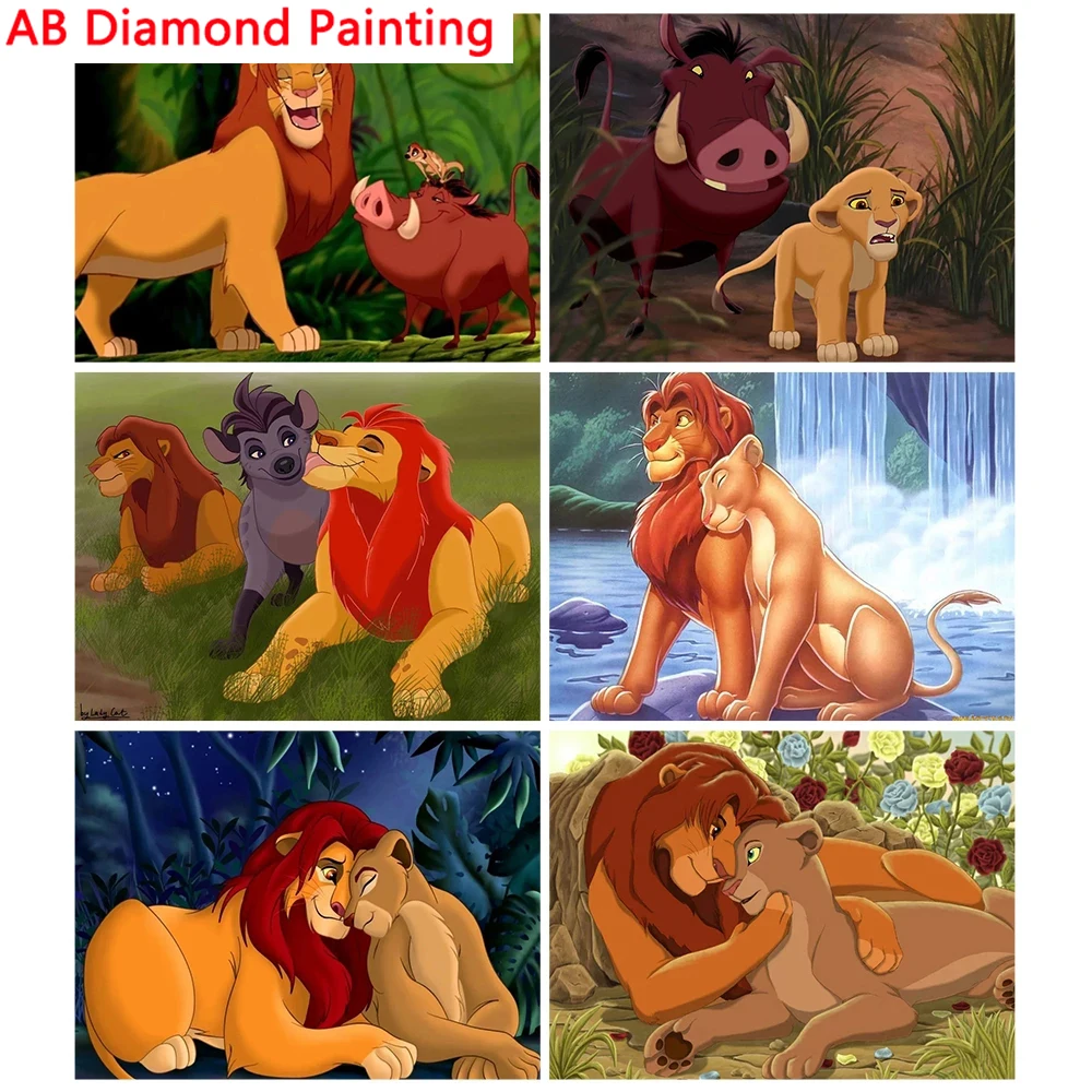 

Алмазная 5D картина «сделай сам» из мультфильма «Король Лев» с симбой