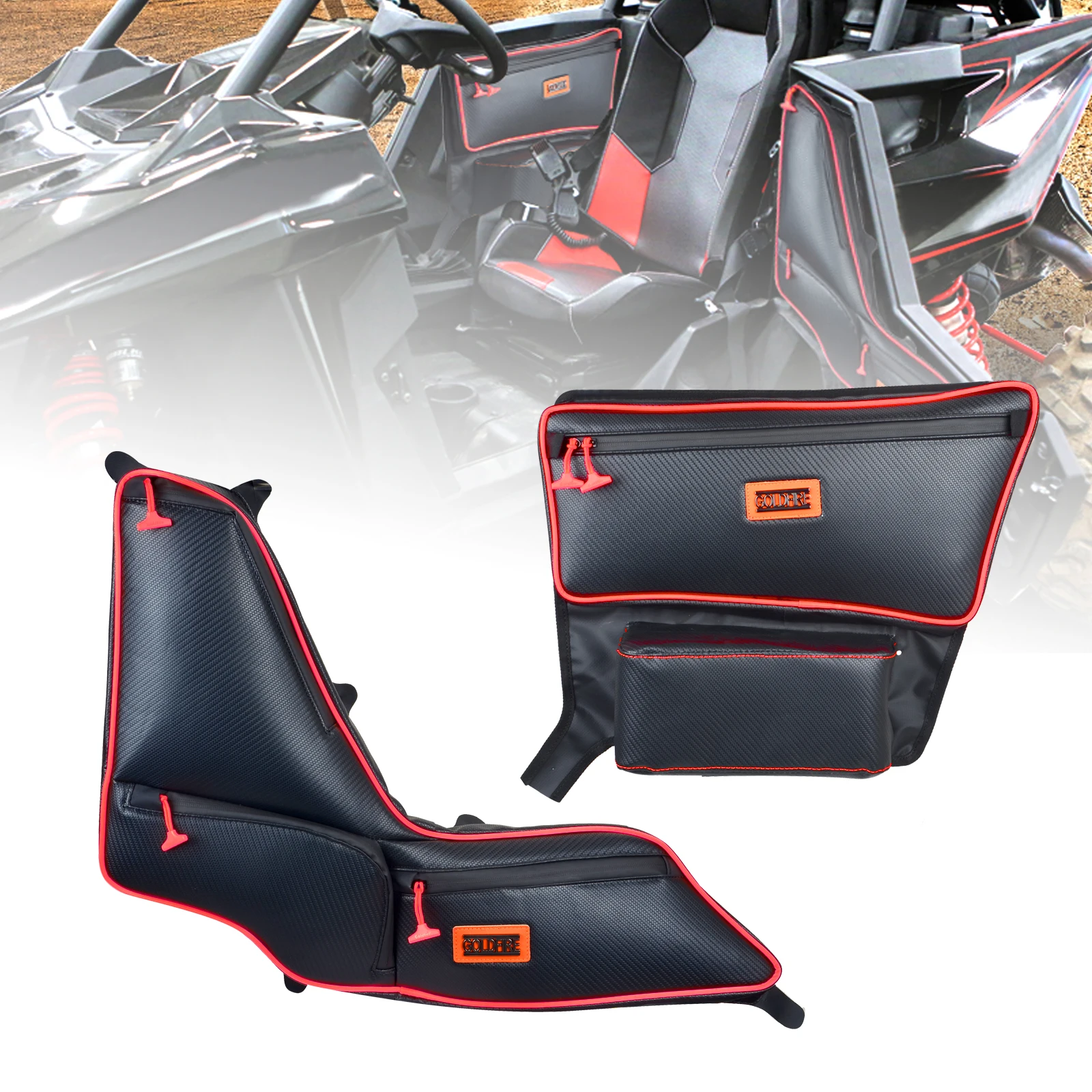 For RZR RS1 Accessories Side Door Bags Offroad UTV Seats Door Bag and Arm Rest Set Organizer Stogebag For Polaris RS1