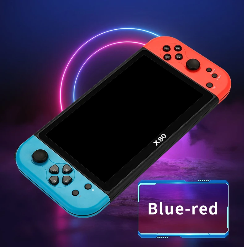 Новая портативная игровая консоль X80 7 дюймов HD большой экран эмулятор аркадных