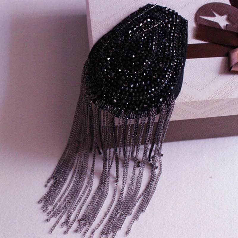 Значки цепочка с бахромой наплечники ювелирная на плечо винтажная кисточками