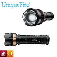 uniquefire v23b mini black 3 mode led flashlight zoomable focus torch by 118650 or 3aaa free shipping