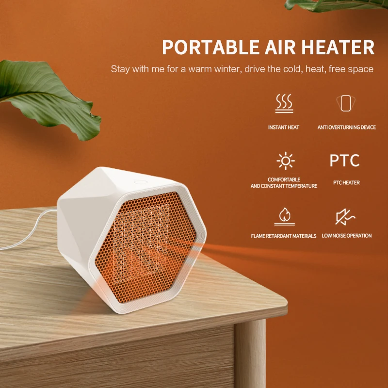 

Mini Home Heating Electric Heater Home Heater Fan 600W/1000W Two Gears Adjustable Handy Air Fan Heater For Winter home appliance
