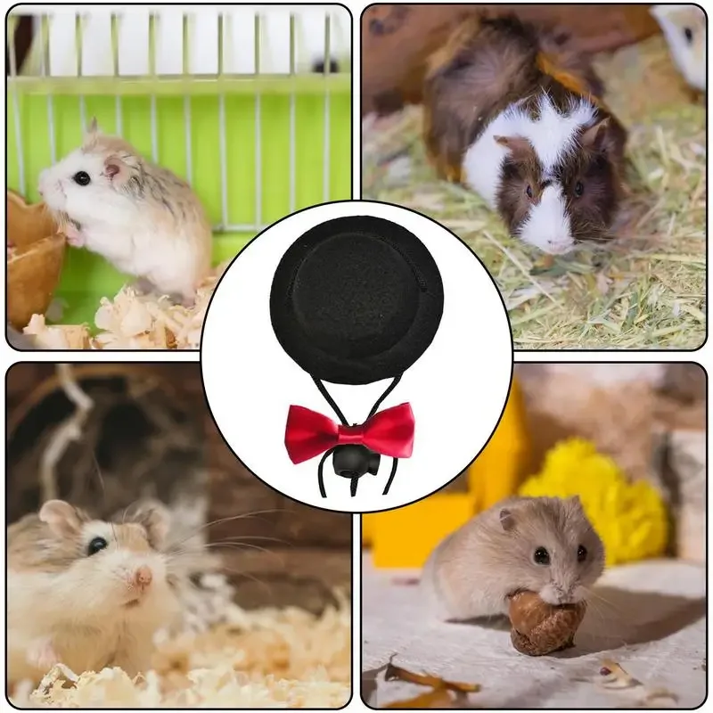 Шляпа для хомяка фетровая шляпа с бантом и перьями