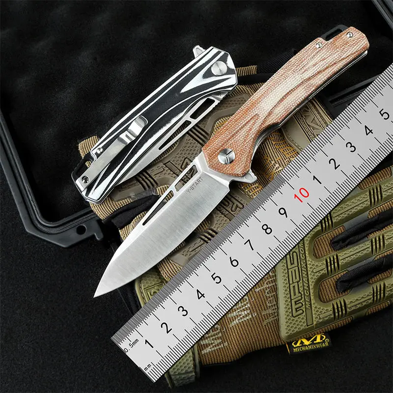 

Стальной нож Vg10, острый высокопрочный складной нож, автомобильный нож для самообороны, многофункциональный уличный нож, нож для выживания н...