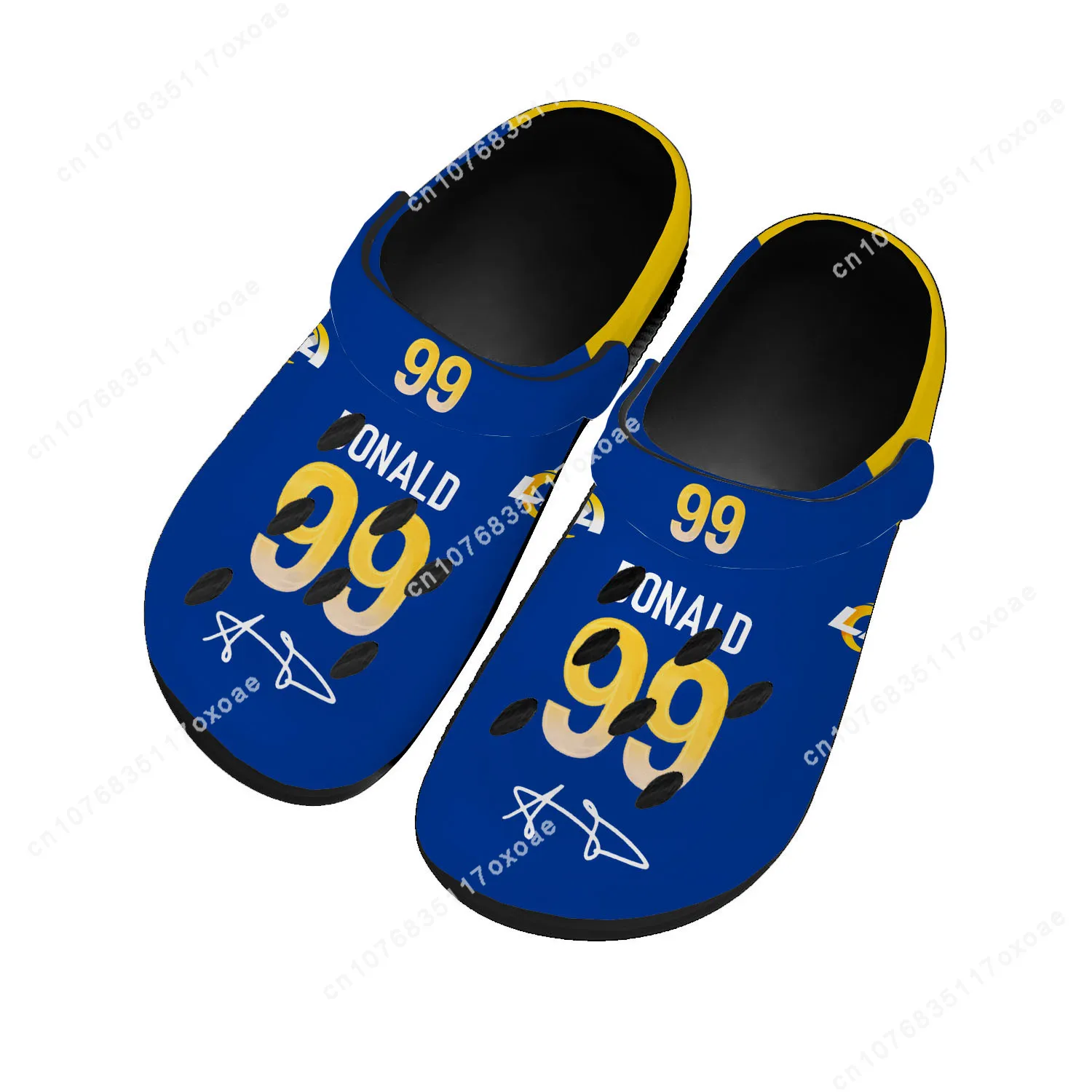 

Los Angeles Football Home Clog Mens Women Youth Boy Girl Sandals Ram Aaron Donald NO 99 Shoes Custom Shoe Beach Hole Slippers
