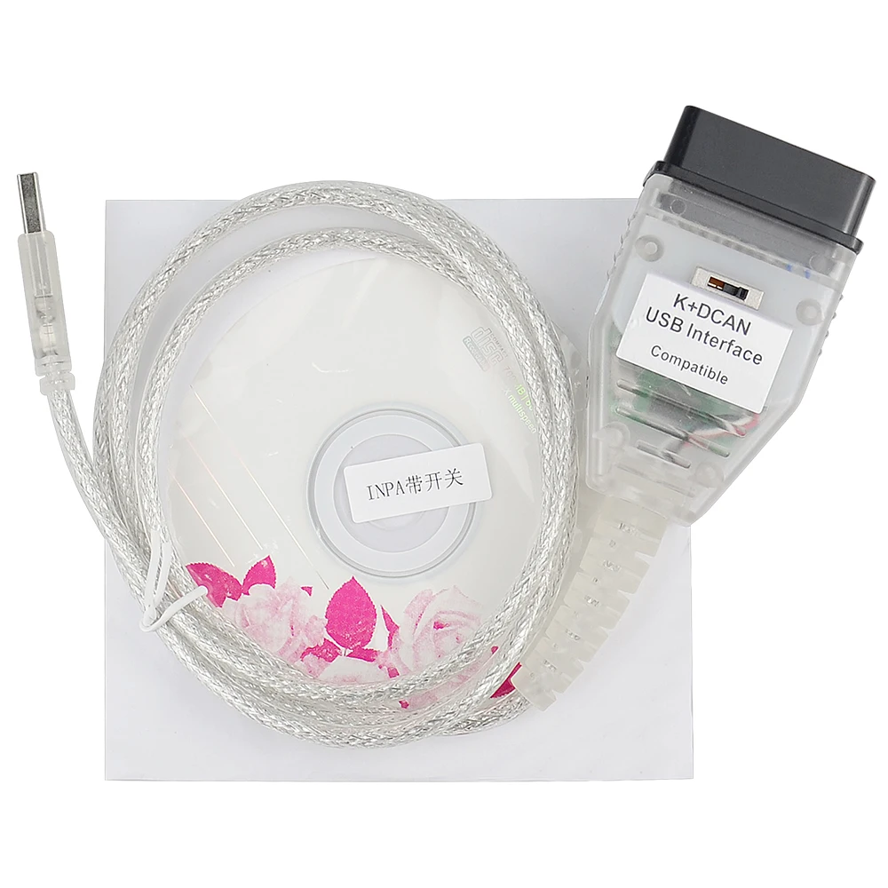 

Для BMW K DCAN K + CAN FTDI чип для BMW OBD2 авто диагностические инструменты OBD 2 переключатель сканера USB интерфейсный кабель K + DCAN