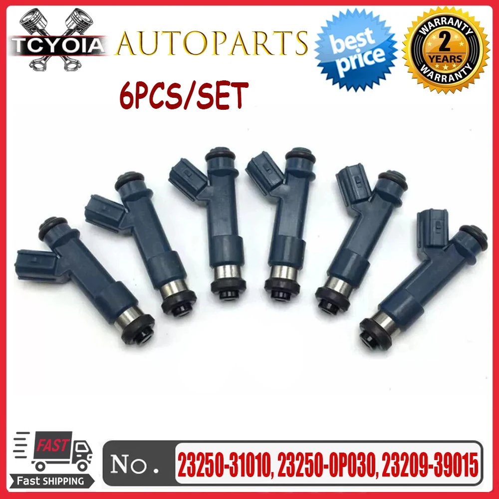 

6 шт., топливная форсунка 23250-31010 23250-0P030 23209-39015, подходит для TOYOTA LAND CRUISER PRADO 120 V6 4L (AY-RB024)
