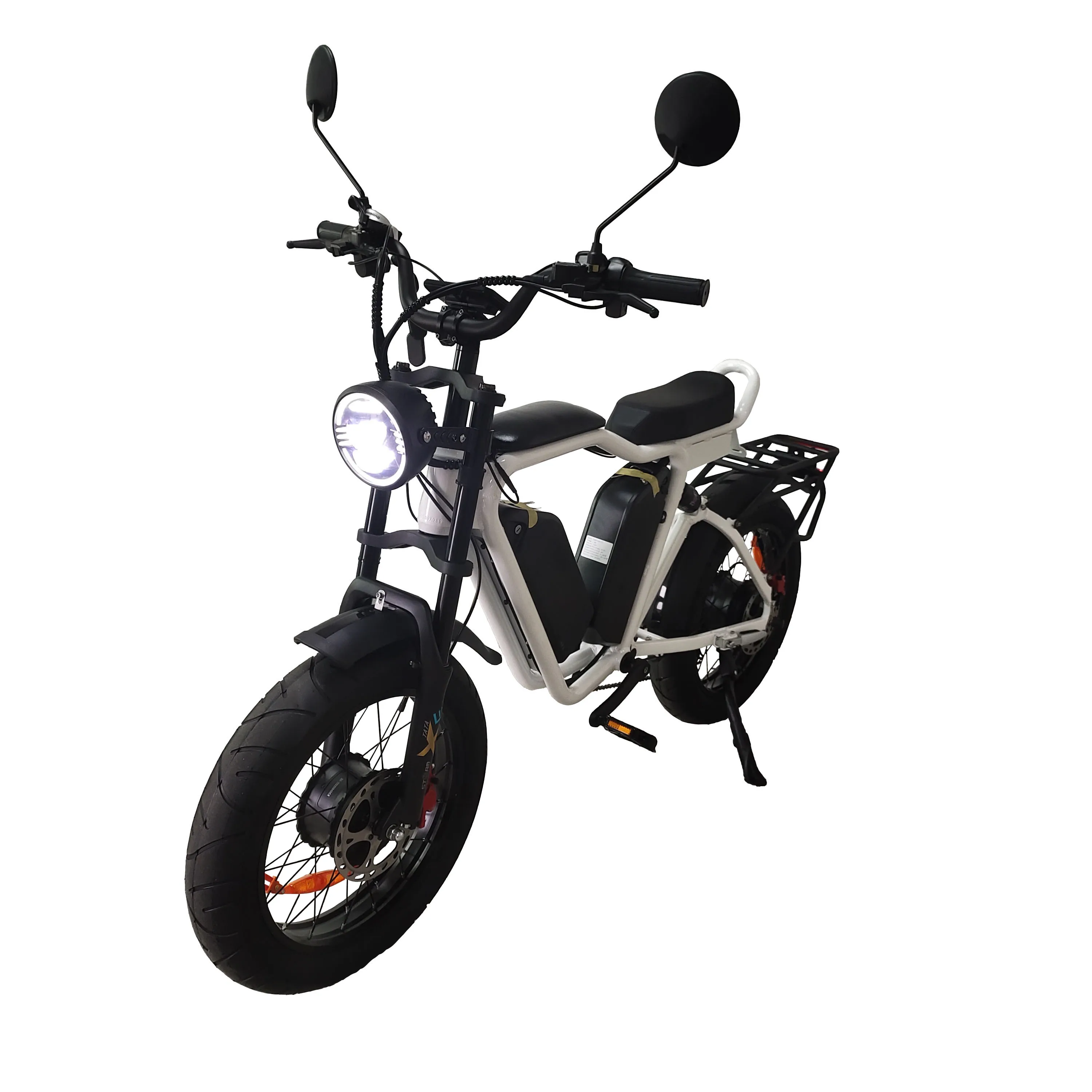 

52V Dual Motors 1000w Long Range 22ah*2 Batteries 2000w Electric Bike Fat Hybrid