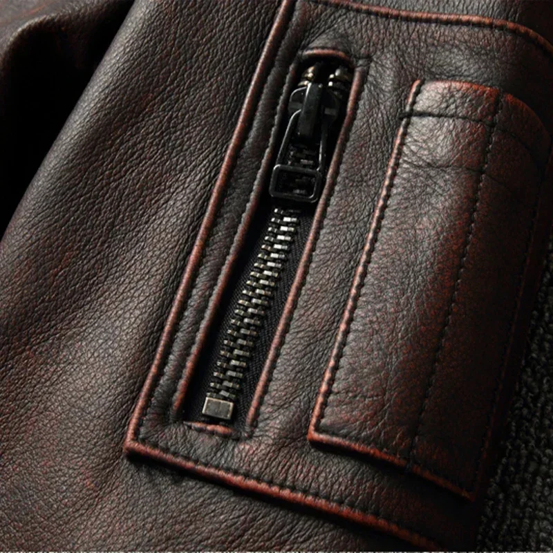 Мужская байкерская куртка из 100% натуральной воловьей кожи винтажная облегающая