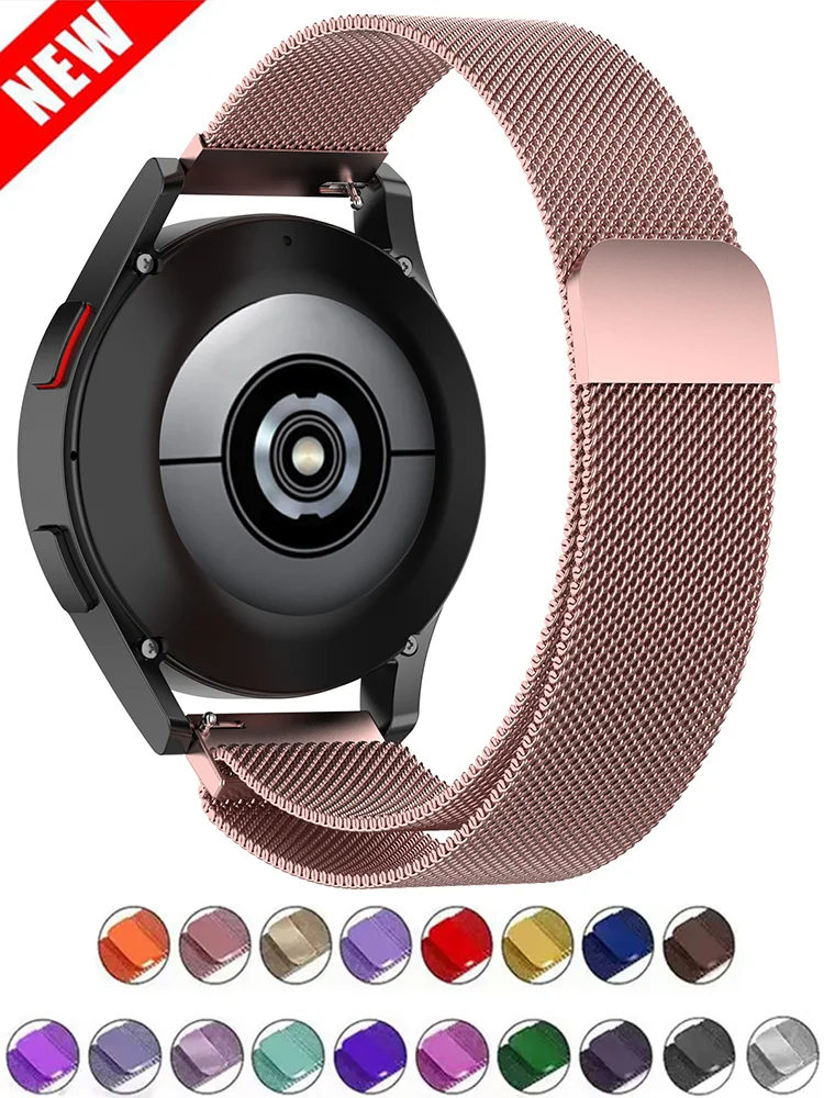 

Ремешок «Миланская петля» для Samsung Galaxy Watch 6/4/5/5 pro 44 мм 40 мм 20 мм, браслет без зазора для Galaxy Watch 4-6 classic 43 мм 47 мм