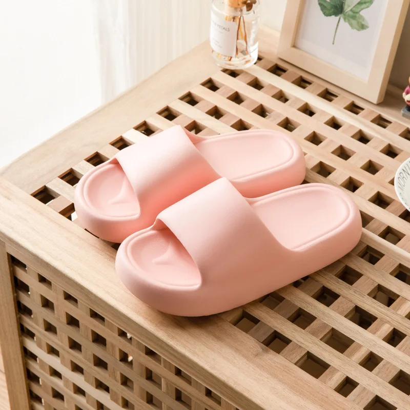 Summer Slippers Thick Soled Couples Simple Home Slippers Women's Non Slip Men's Slippers Womans Shoes Slippers House