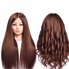 Голова манекена с 80% натуральными волосами для плетения волос, голова-манекен, куклы манникин, голова-манекен для парикмахеров, практики укладки волос