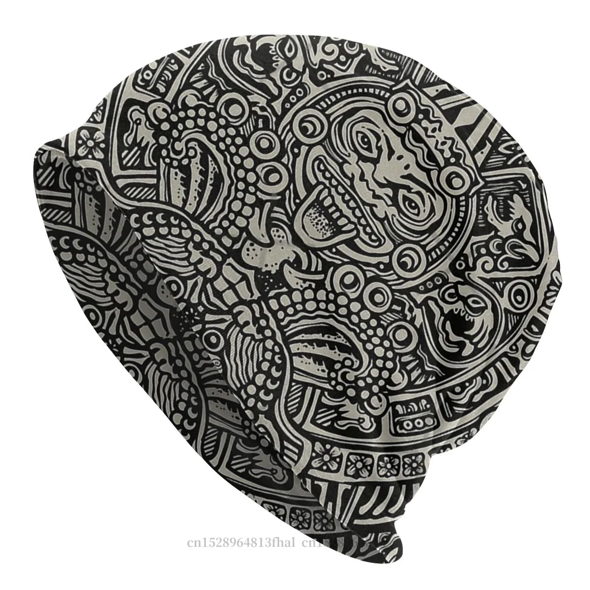

Mayan Aztec Calendar Fashion Beanie Hats Ancient God Thin Hat Bonnet Special Skullies Beanies Caps Men Women's Earmuffs