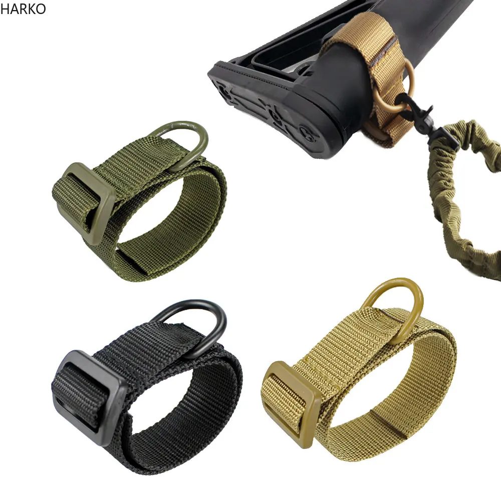 

Tactical Military Airsoft Tactical ButtStock Sling Adapter Heavy Duty Rifle Stock Gun Strap Gun Rope Strapping Belt