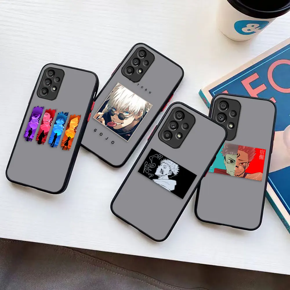 

Matte Phone Case for Samsung A73 A72 A71 A53 A52 A51 A42 A32 A33 A23 A22 A21S A20S 5G 4G LITE Case Jujutsu Kaisen Yuji Satoru