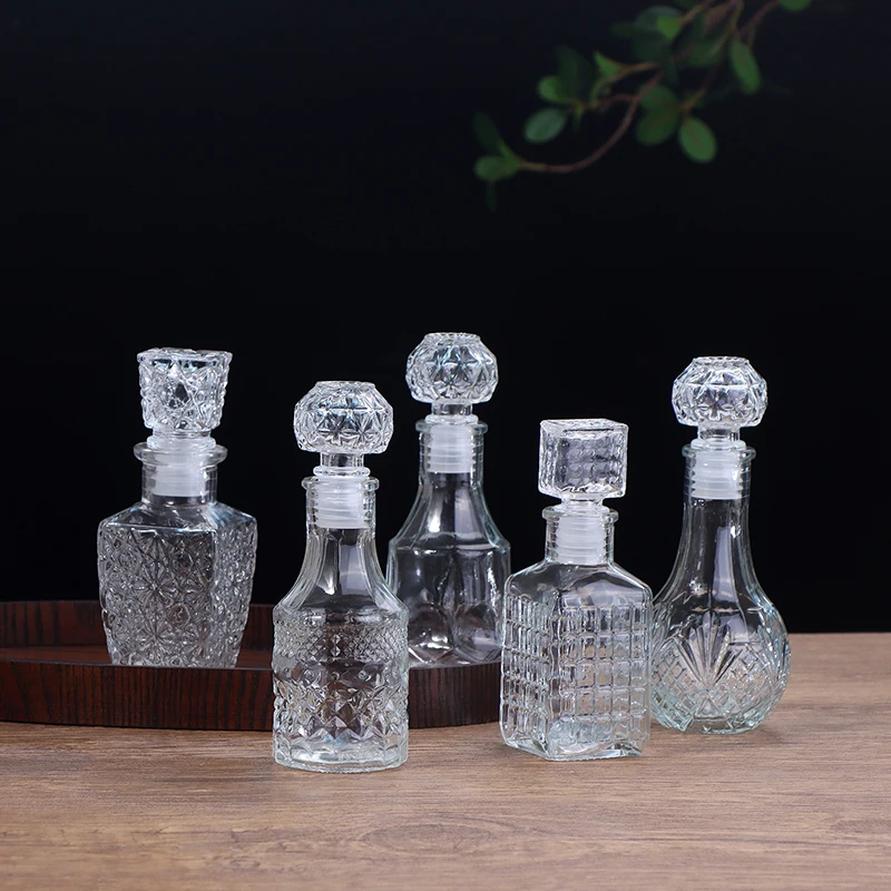 1Pc 100/150ml Transparent Glass Cup Whiskey Decanter Party Barware Whiskey Glass Bottle For Liquor Scotch Bourbon Barware