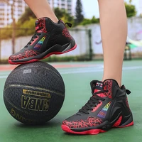 mens sneakers men basketball shoes pu lace up cushion breathable women street culture sports footwear non slip thick bottom