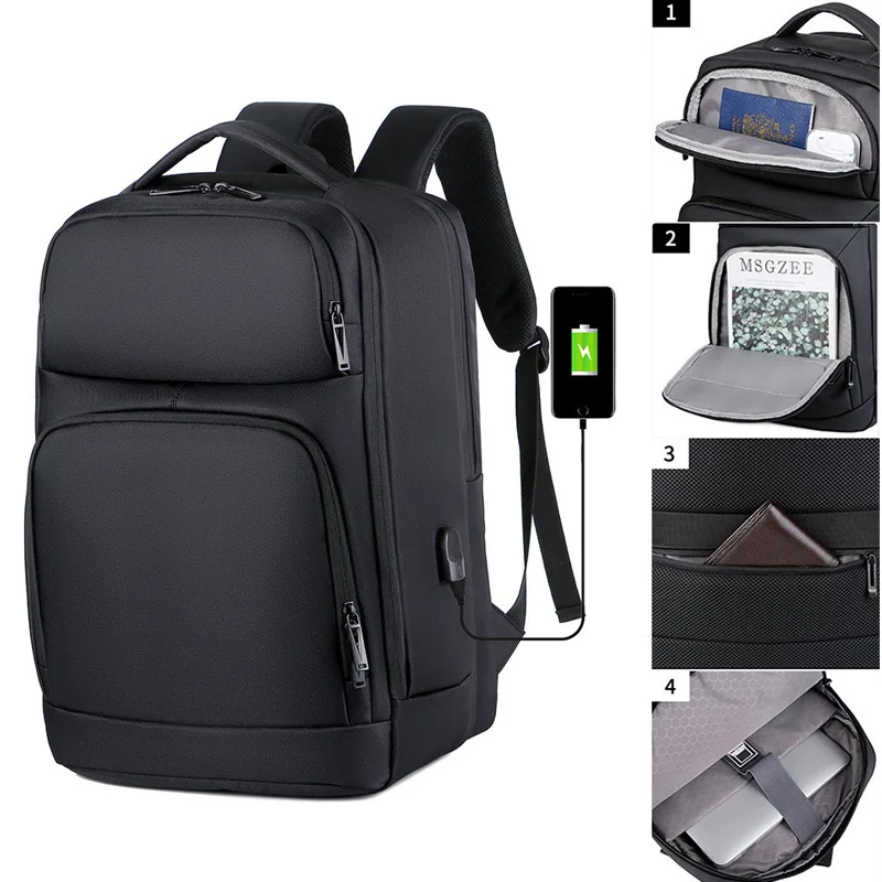 

Expandable Men‘s 17 Inch Laptop Backpacks Waterproof Notebook Bag USB Schoolbag Sports Travel School Bag Pack Backpack For Male