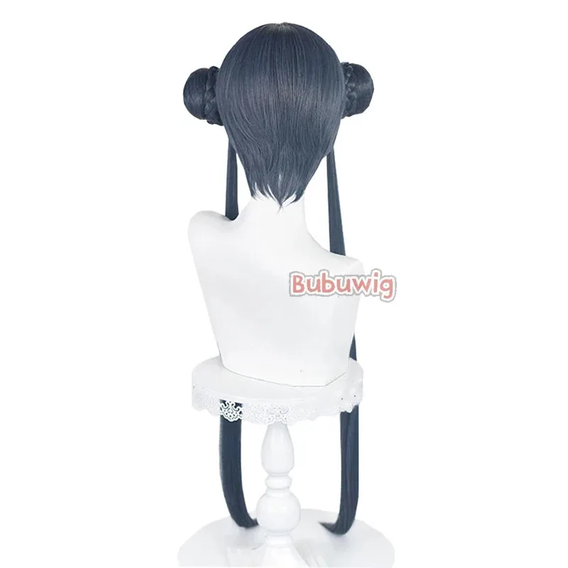 Фото CySynthetic Hair Kisaki Косплей Парики Синий Архив Kisaki 80 см Женский Длинный Прямой Темно-Синий Парик Хвоста Термостойкий №3