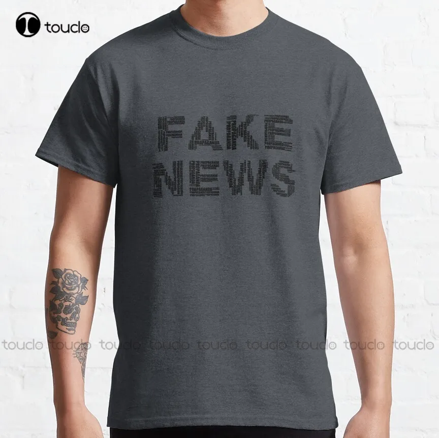 

Fake News Classic T-Shirt Hawaiian Shirts Custom Aldult Teen Unisex Digital Printing Tee Shirt Xs-5Xl Cotton Christmas Gift New