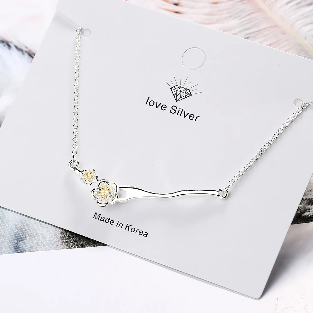 

Todorova Branch Flower Necklaces & Pendants Cherry Blossoms With Chain Choker Necklace For Women Jewelry Collar Colar
