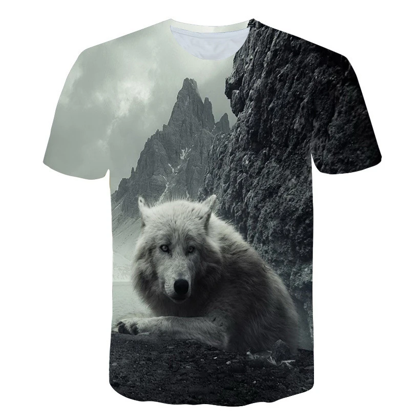 

Hot Selling 3D Printed Men's T-shirts, Fun and Fresh Short Sleeved Round Neck T-shirts, Animal Printed T-shirts,men Clothing