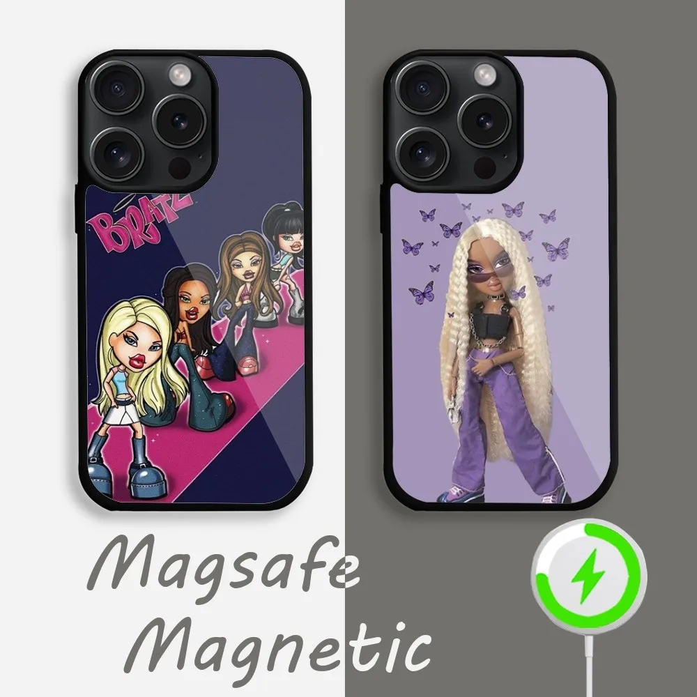 Чехол для телефона с изображением куклы iPhone 15 14 13 12 11 Pro Max Plus Magsafe Магнитный чехол