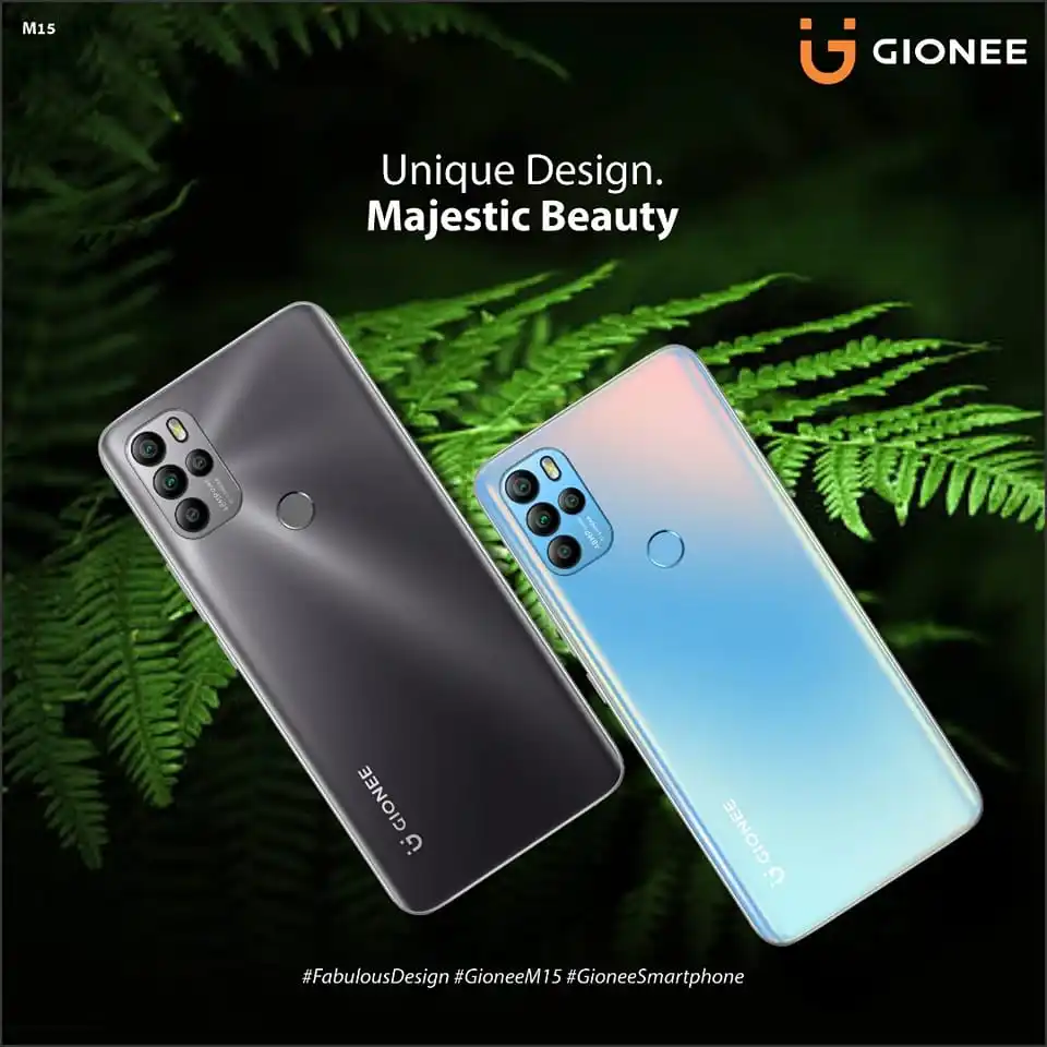 Gionee M15 Smartphone 8GB RAM 128GB ROM 6.67 FHD+ Android 11 Helio G90 Octa Core 16+48MP QuadCamera 5100mAh Dual 4G Mobile Phone