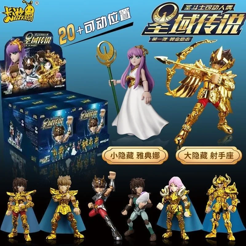 Фото KAYOU Saint Seiya Card Фигурка Blockman Legend Of The Holy Land Афина Овен Лев Слепая коробка Фигурка Модель Кукла Игрушка №2