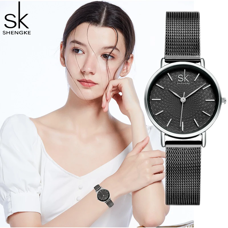SK-Relojes de pulsera dorados a la moda para mujer, reloj de calle de Milán, joyería femenina de lujo, 2019