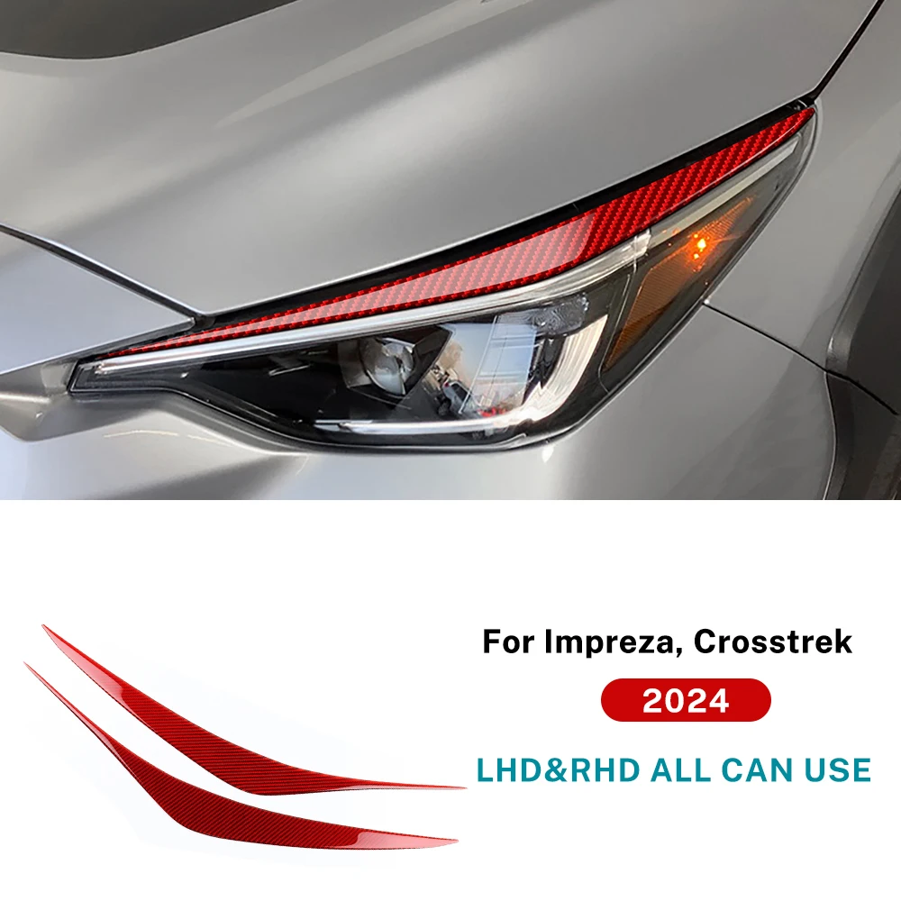 

Настоящая мягкая наклейка из углеродного волокна для Subaru Crosstrek 2024 Impreza 2024, задний фонарь автомобиля, отделка бровей, аксессуары с левым рулем и правым рулем