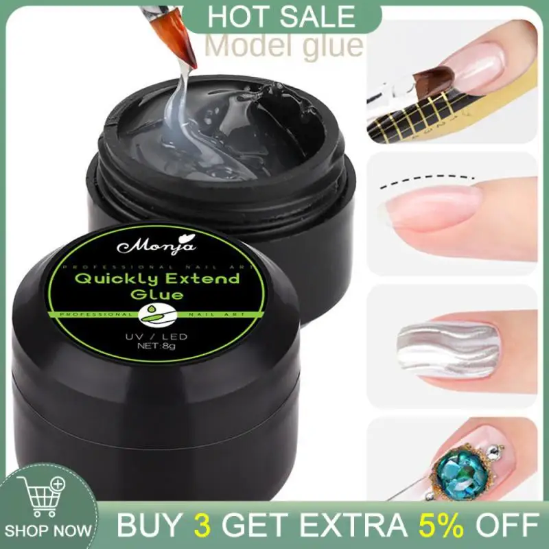 

Удлиняющий гель для ногтей быстрое строительство лак для ногтей 1 шт. материалы для ногтей УФ светодиодный гель Полупостоянный фотоклей 8 г маникюр