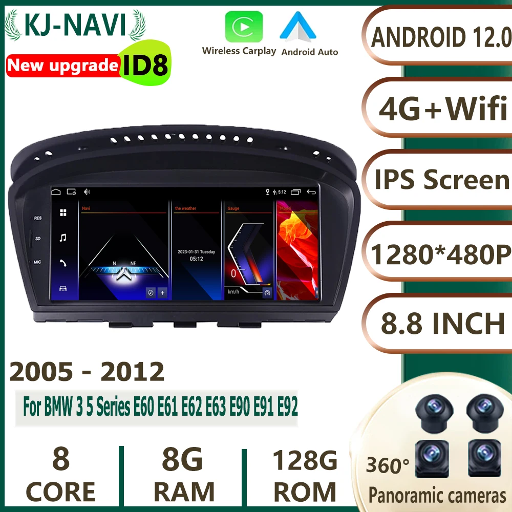 

Для BMW 3 5 серии E60 E61 E62 E63 E90 E91 E92 IPS экран Android 12 Carplay Радио Видео мультимедийная Навигация Система CCC CIC