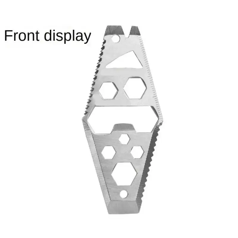 

Многофункциональный портативный карманный инструмент для повседневного использования, открывалка для бутылок, шестигранный ключ, отвертка, лезвие пилы, линейка, гаечный ключ, брелок для выживания на природе