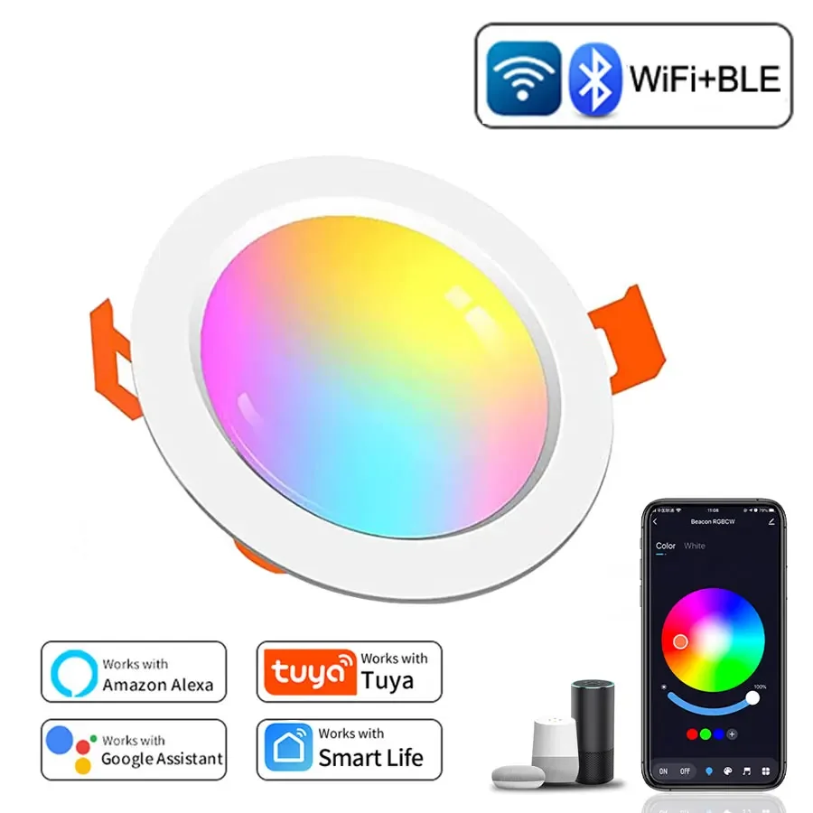 

Умный светодиодный светильник с Wi-Fi, 5/7/10/15 Вт