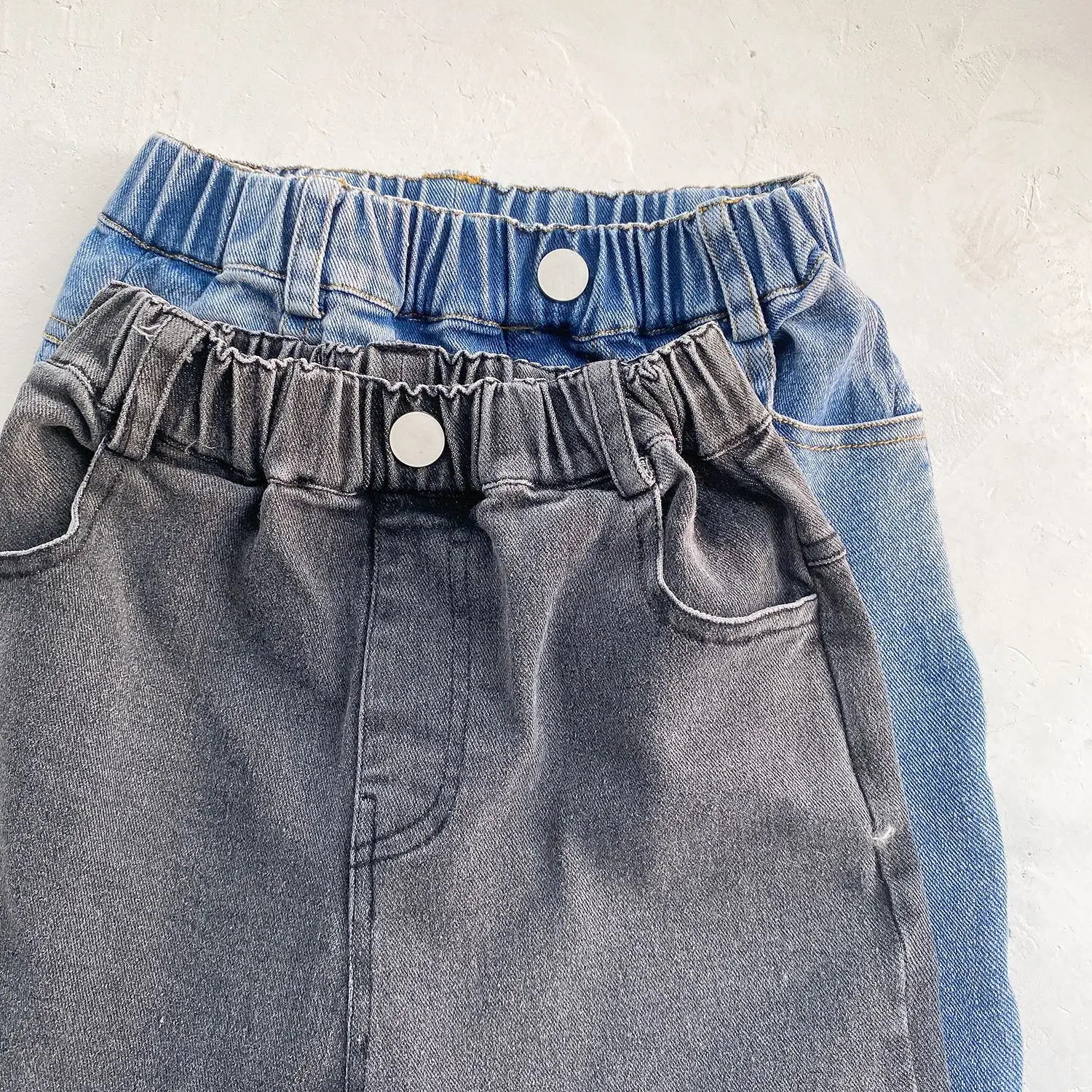 Осенние новые детские свободные джинсовые брюки повседневные шаровары для