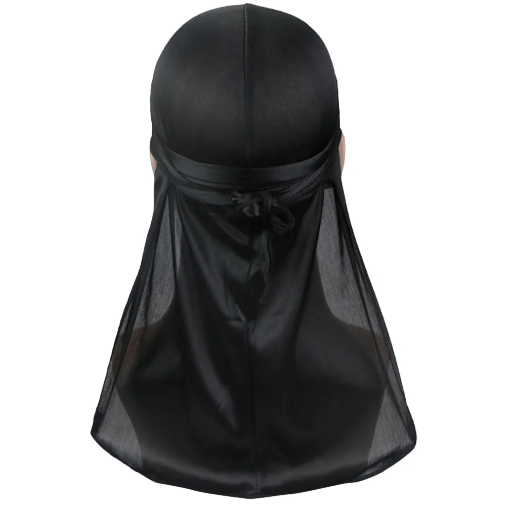 

Durag Durags Silk Men Satin Tail Headwraps Silky Women Headscarf Cap Elastic Wrap Caps Head Hair Do Rags Headdress Sleeping