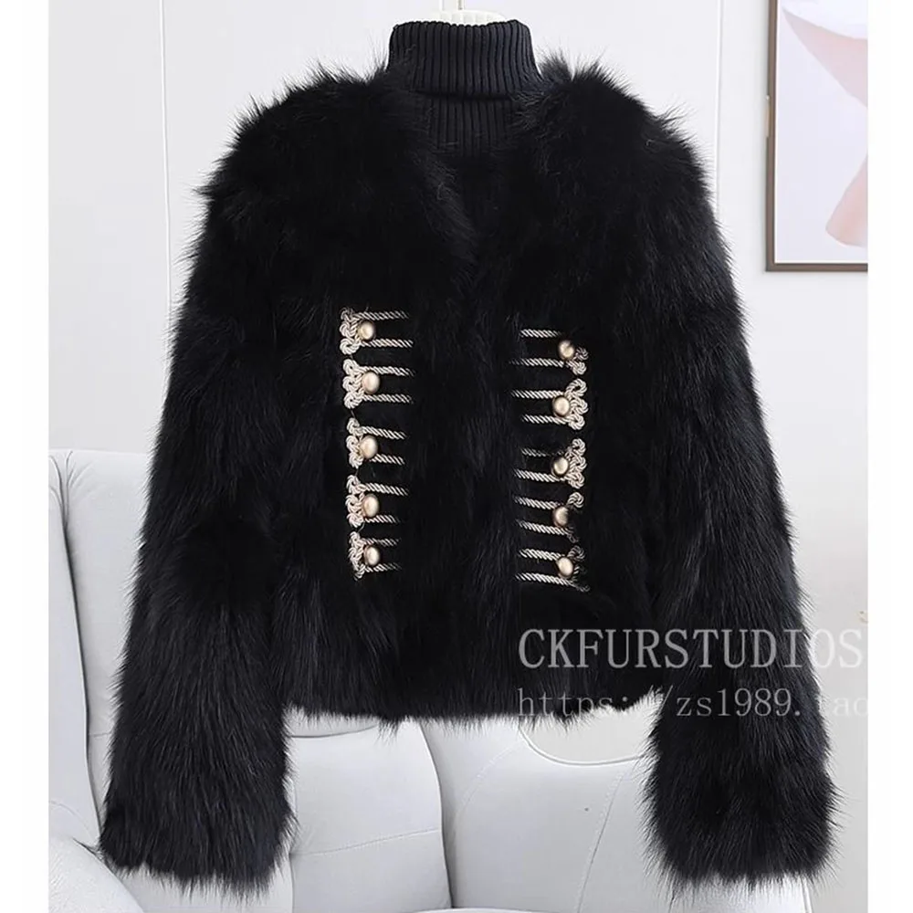 Британский аристократический стиль имитация лисьего меха модное пальто Mao