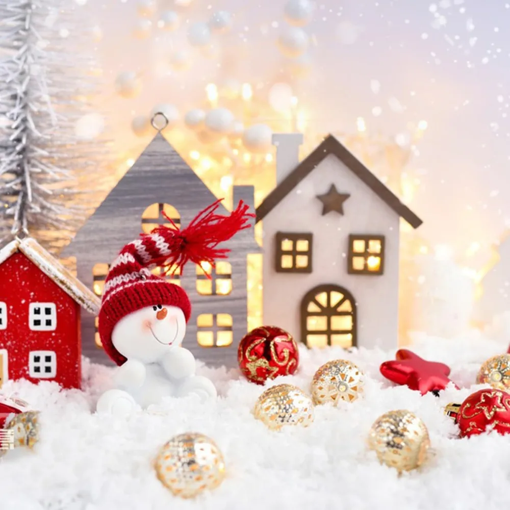 Рождественское одеяло из искусственного хлопка с имитацией снега 80*240 см